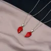 2 pièces coeur pierre magnétique Couple colliers pour femmes hommes amoureux attrayant pendentif aimant collier ensemble