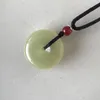 Livraison directe XinJiang Jade bouton de sécurité pendentif chinois Jade PingAnKou amulette collier avec chaîne pour hommes femmes