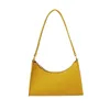 Female Single-Shoulder Bag Solid Color Large Capacity Handbag for Women, Yellow/Blue/Black/Brown