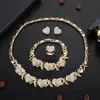 Earrings & Necklace Whole African Dubai Gold Bridal XO Jewelry Sets For Women Bracelet Wedding Crystal Heart-shaped212x