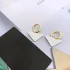 Ny designer hängande örhängen charm bokstav tryckt triangel studs med frimärken kvinnliga personlighet cirkel p Eardrop två bär metoder2185