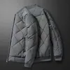 Зимняя куртка мужчины Parkas утолщение теплого пальто мужская стойка воротник куртки сплошной цвет парки пальто мужская мода уличная одежда updooat 4xl 211204