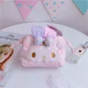 Fashion Dog FaceCartoon Plush Girls Kids Small Canvas Cosmetic Bags Cases For Gifts