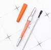 2022 new Creative New Style Rotating Metal Crystal Pen Advertising Business Ballpoint Pens Writing Supplies Stationery ink Black Student