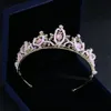 pink crown Headpieces accessories children birthday party headdress Princess wedding bridal hair jewelry