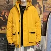 Hommes hiver doudoune manteau mode solide imprimé coupe-vent surdimensionné Hip Hop Streetwear décontracté vestes à capuche hommes Y1103