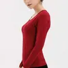 Kobiety Koszulki Buili-in Bra Padded Stretchable Modal Topy Tshirts Z Długim Rękawem Zwykły Seksowny Koreański Wiosna Jesień Sa0067 210623