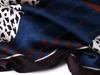 Silk Scarf Leopard Dot Patchwork Foulards Bandana Long Large Shawls Wrap Neck Scarves Pashmina Hijab 180*90Cm