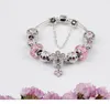 Magnolia Bracelet 925 Silver Charm Accesorios Pulseras Peach Flower Pendant Bangle Charm Magnoliaeflora Beads como regalo Diy Wedding Jewelry GC595