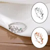 Kreativ blad gren form öppen ring för kvinna mode koreanska finger smycken lyx bröllopsfest flickor ovanliga ringar