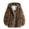 Мужские куртки 2021 осень зимнее пальто Винтаж леопардовый принт хип-хоп стиль свободный бархат утолщенная куртка с капюшоном