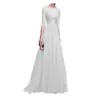 Kvinnor Formell Bröllop Bridesmaid Lång Klänning Solid Half Sleeve Kvinna Party Dress Ladies Elegant Maxi Lace Vestidos