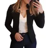 Kobiety Blazer Cienka Z Długim Rękawem Solidne Kolor Biuro Lady Garnitur Płaszcz Moda Podstawowe Płaszcze Jesień Chaquetas Mujer 210929