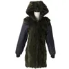 Kvinnors Fur Faux 2021 Mode Kvinnor Real Coat Long Parka Plus Storlek Oversize Inner Liner Winter Jacket