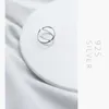 Глянцевая простая буква перекрестное кольцо для женщин мода мода стерлингового серебра 925 стерлингового серебра с регулируемым свободным размером Прекрасный подарок ювелирных изделий 210707