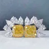 Stud CAOSHI Dainty Female Earrings With Shiny Yellow Crystal CZ Temperament Women Accessories For Party Luxury Lady Jewelry Gift