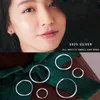 Hoop Huggie 925 STERLING Silver Corée Tempérament Mini Circle Cercle Hoops Moucles d'oreilles Gift For Women Minimaliste Gothic Punk Earting Fine Jewelry