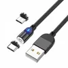 3in1 magnetische kabels met 5pin 3A Fast LED LADING Type C Magneet Lader Data Charge Micro USB Cord Mobiele Telefoonkabel