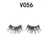 Partihandel Julfärg Överdrivna Falska Ögonfransar Naturlig Simulering 25mm Glitter Eyelash Shimmery Lashes Gör upp för Halloween