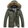 Vinter Duck Down Jacket Män Luxury Parka med Fur Hat Hooded Oversized Puffer Cargo Coat Male Outdoor Brand Clothing 2021 Y1103