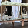 Party dekoration bröllopsbordet mittpiece guld golv blomma stå vas metall kolumner äktenskap pelare rekvisita händelse gången inredning 1567