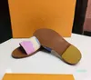 2022 designer marke sandalen mode frauen sandalen frauen mit box luxus blume gedruckt tie-farbe unisex strand flip flops slipper große größe 42