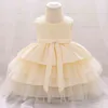 新生児の女の子のウェディングドレスのための女の子のためのパーティードレス女の子のための女の子のための服 - 誕生日の王女のドレス幼児服vestidos g1129