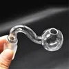 cheapest Glass oil burner pipe thick 10mm 14mm 18mm Male Female pyrex clear oil burner curve water pipe for smoking water bong 45 5646754