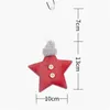 Christmas Tree Ornament Hanging Star Pendants with Knitted Santa Hat Kids Gift for Home Party Decorations XBJK2108