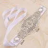 Luksusowe Dżetów Lady Pas 2021 Duży Rozmiar Perły Kryształowe Bridal Sash Silver Diamond Bride Paski do ślubu Długi Suknie