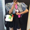 Korejpaa Femmes Sets Summer Corée Chic dames rétro Retro Loose Short Puff Denim Jacket High Twist Drawstring A-Line Jirt 210526