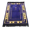 Muzułmańska mata modlitewna sypialnia salon dywan miękki koc imitacja kaszmirowy flokowanie żakardowa matowa mata islamski dywan dywan 210329