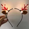 Hoofdbanden met LED-gewei Oplichtende hoofdband met rendieren Feestdecoraties Lichtgevende gloed Hoofddeksels Knipperende haarbanden