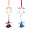 Sublimation Blanks Angle Car Pendant Party Favor Angels Wing Silver Gold Decoration Hanging Charm Ornaments Automobiles Interior ZZE8299