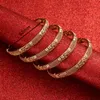 Bangle 4Pcs Openable Bracelets Ethiopian Gold Color Bangles For Women Bijoux African Middle East Dubai Halloween Jewelry Melv22