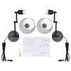 Vägglampa 2st Ljus svängande arm E27 Socket med linne Lampskärm Plug-in eller monterad Installation För sovrum Vardagsrum