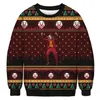 Herrtröjor clown ful jul tröja män kvinnor semester crewneck sweatshirt pullover höst vinter xmas jumpers toppar