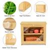 Boîte à pain en bambou avec planche à découper boîtier de rangement amovible grand conteneur de nourriture tiroir usine organisateur de cuisine personnalisé