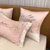 Bedding Sets Luxury Nordic Floral Style Pink Embroidery Cotton Duvet Cover Bed Linen Fitted Sheet Pillowcases Bedclothes Bedspread King Quee