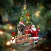 9 style Christmas Decoration Wooden Xmas Tree Pendants Creative Cartoon Santa Claus Snowman Ornament Hanging T9I001595