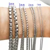 Łańcuchy Babcia Chic Whole Jewelry 10pcs Lot 2 3 5 mm 316L Silną stal nierdzewną Unisex Rolo Box Aberdeen Chain DIY BURS FOR MEN247S