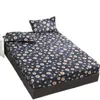 Drap de lit simple en polyester, couverture de matelas, drap d'impression à quatre coins avec costume élastique chaque saison (taie d'oreiller nécessaire) YQ 210626