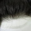 Full Lace Human Hair TouPee för sommaren Breathebecomfort Base Bleach Knots Naturligt hårlinje 20mm lockigt hårbytesystem