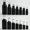 Bouteilles de stockage pots 100ml 50ml 30ml 20ml 15ml 10ml 5ml peinture bouteille d'huile essentielle noire brillante avec bouchon inviolable 12 pièces