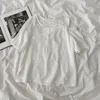 Kimutomo Kurzarm T-shirt Frauen Sommer Koreanischen Stil Weibliche Unregelmäßigen Oansatz Einfarbig Alle-passenden Tops Casual 210521