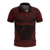 camicia hawaiana rossa da uomo