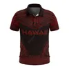 camisa hwaiana roja para hombre