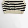 Striped pullover vest boys and girls fall and winter new striped cotton round neck vest kids sweaters Y1024