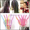 Accessoires pour cheveux bébé, enfants maternité [Pack de 6] anneau tressé de couleur filles outils de plateau bouclé tresses torsadées petite coiffure livraison directe 2021