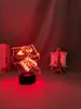 Gece Işıkları Anime Titan Titan LED Işık Lambası Yatak Odası Dekorasyon Çocuklar Hediye Masa 3D AOT